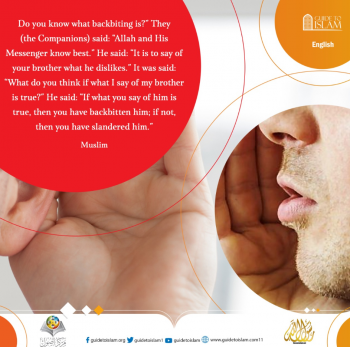 “Do you know what backbiting is?”