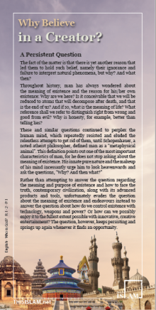 Why Believe in a Creator